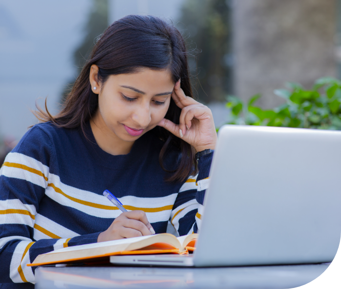 woman with laptop